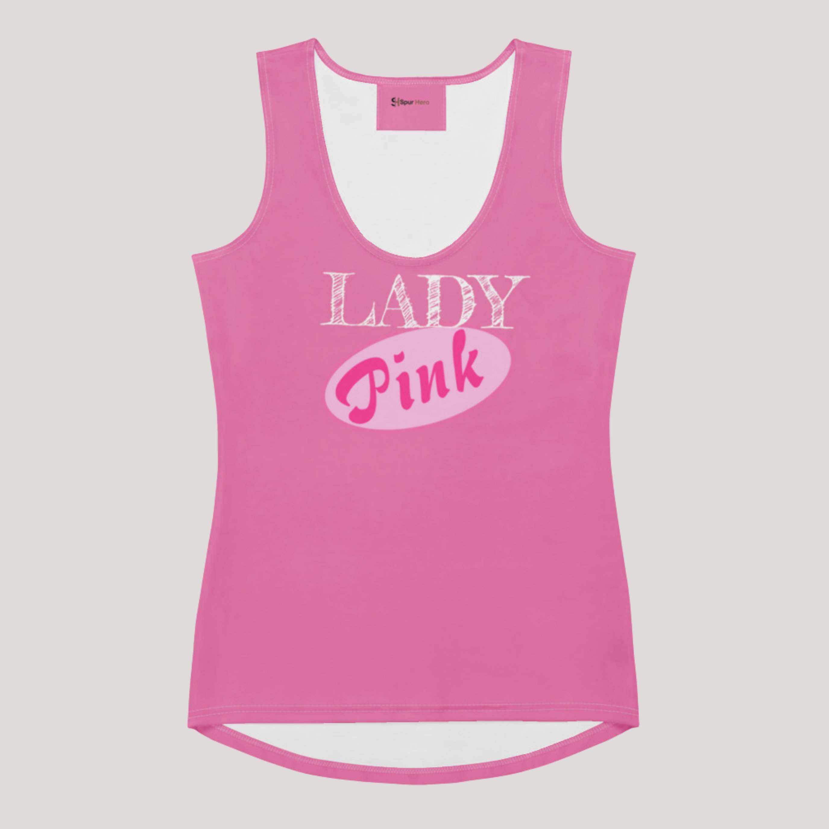 Lady Pink Women’s All-Over Print Tank Top – Bold Chest Design | Custom Sublimation Cut & Sew Activewear