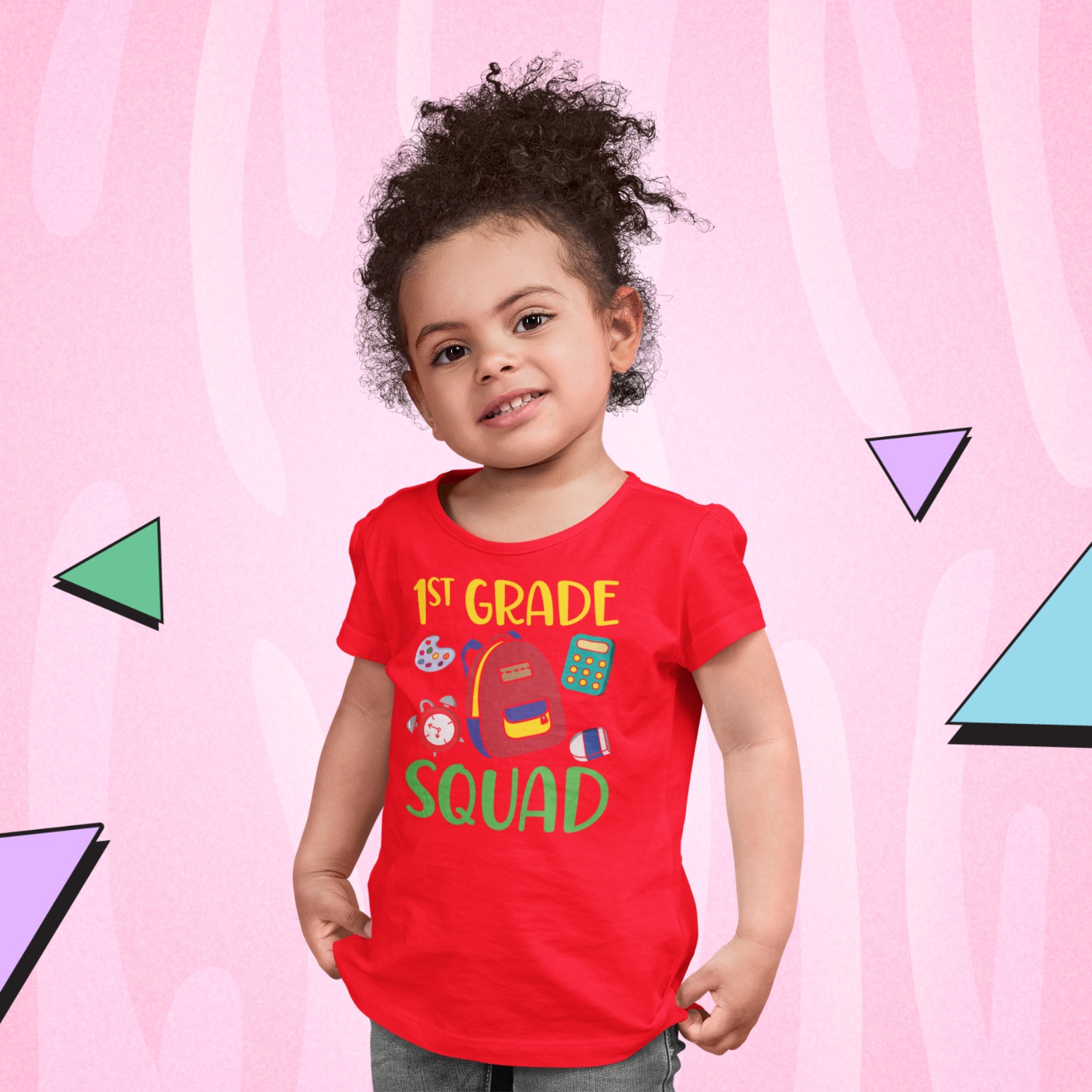 Back to School Grade Squad T-Shirt – Custom Youth Tee for 1st, 2nd & 3rd Grade Students – Bella+Canvas 3001Y