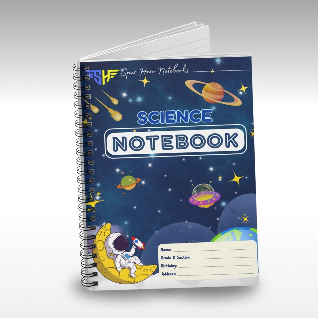 Galactic Science Notebook for Kids | 6x8” Spiral Ruled Journal | Space Theme School Supply | Astronaut Notebook Gift | Spur Hero